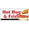 Signmission HOT DOG & FRIES COMBO BANNER SIGN all beef french franks meal deal B-96 Hot Dogs & Fries Combo - alternate 1